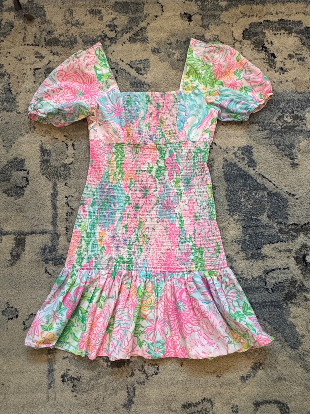 Lilly Pulitzer smocked floral dress